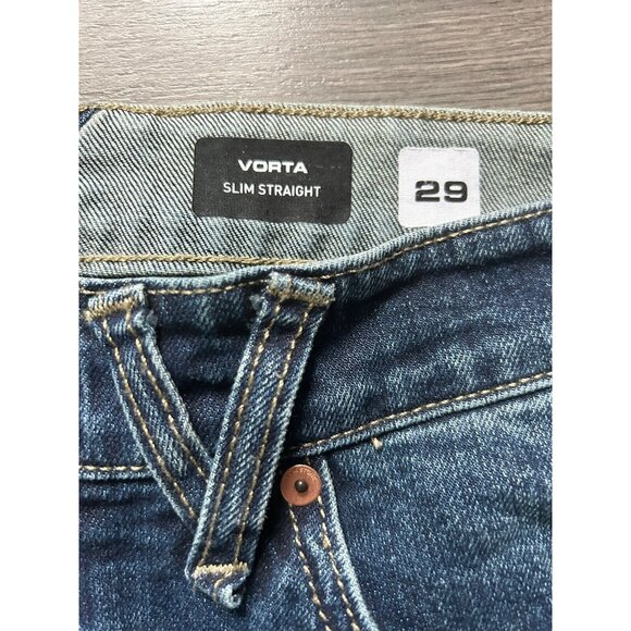 Volcom Vorta Slim Straight Jeans Men's Size 29 X 30L Dark Wash - Picture 2 of 11